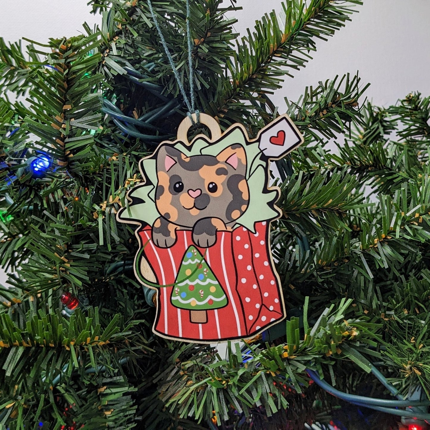 Christmas Kitties Wood Ornaments