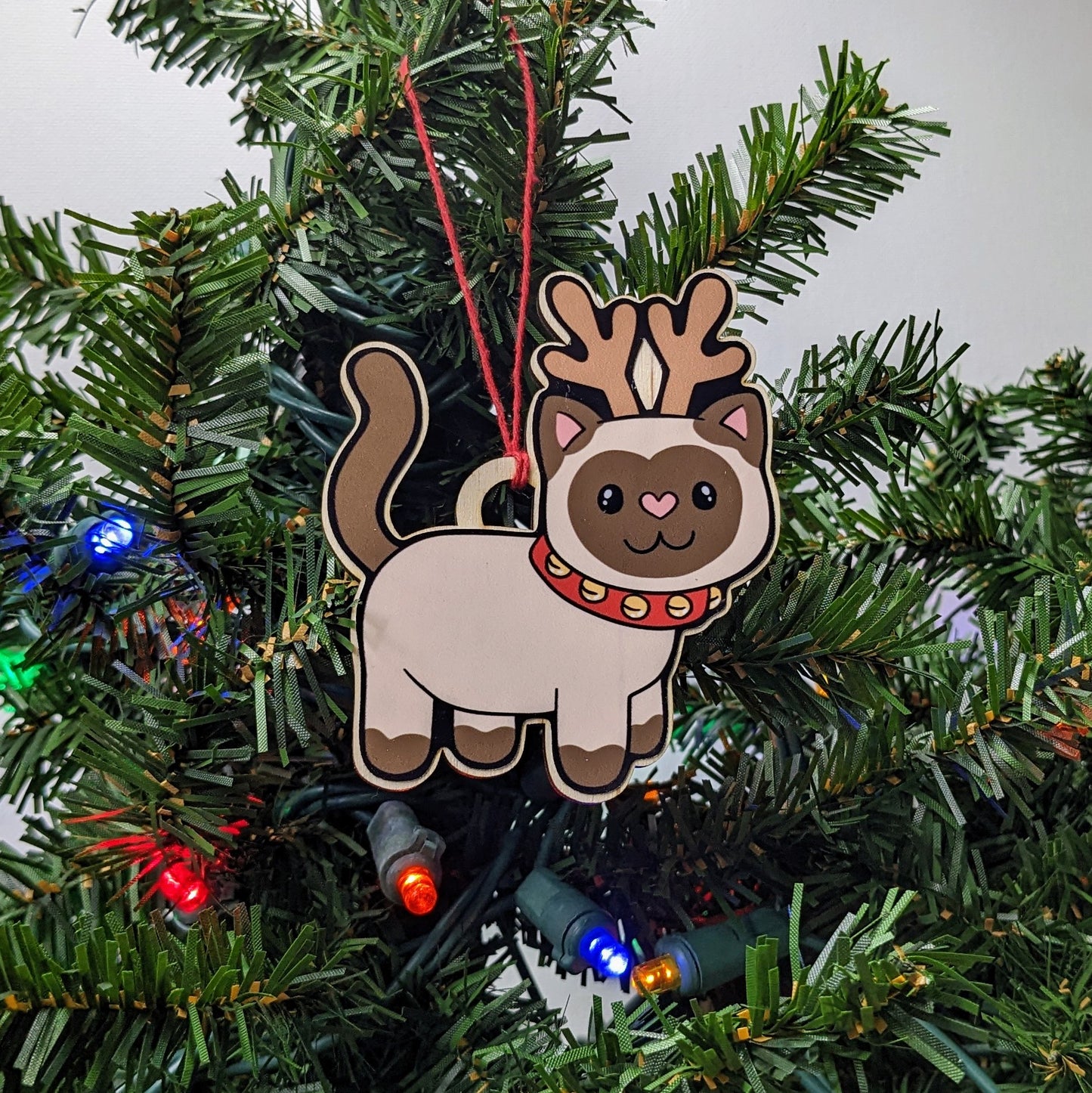 Christmas Kitties Wood Ornaments