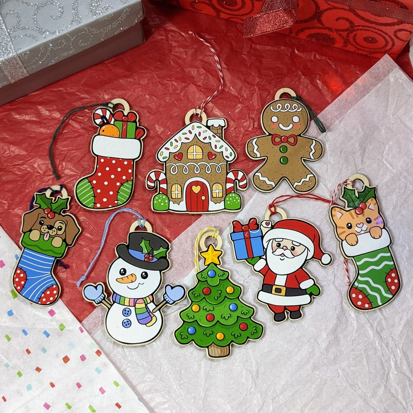 Christmas Tree Wood Ornaments