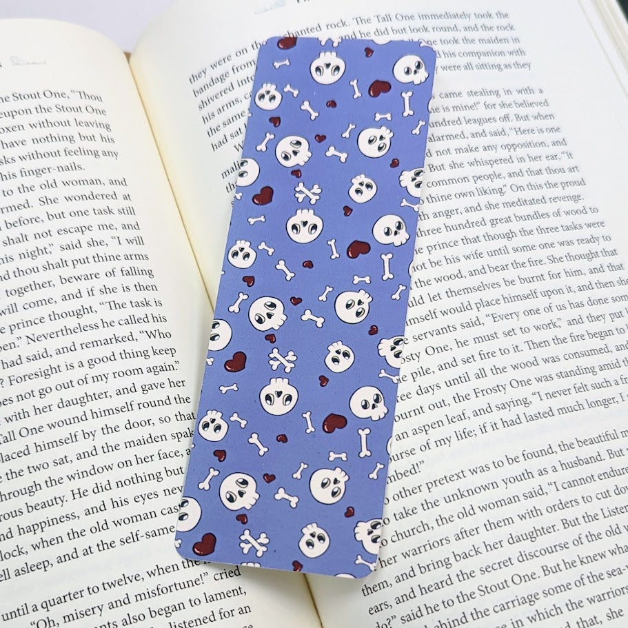 Skulls Paper Bookmark