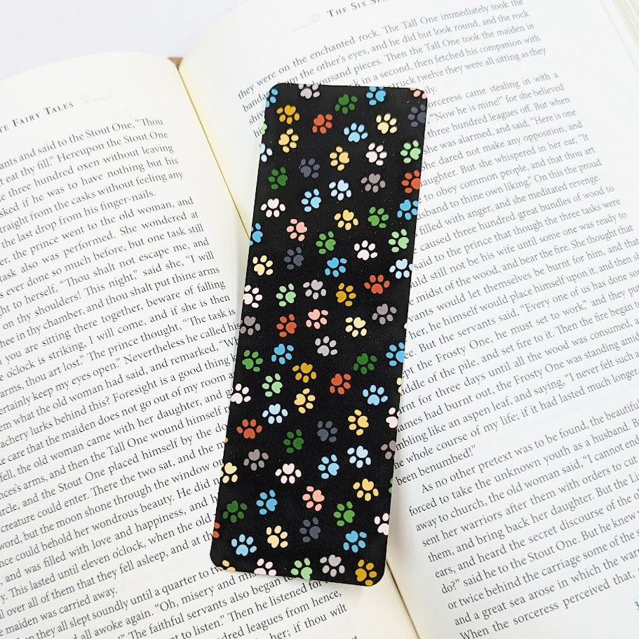Paw Print Paper Bookmark