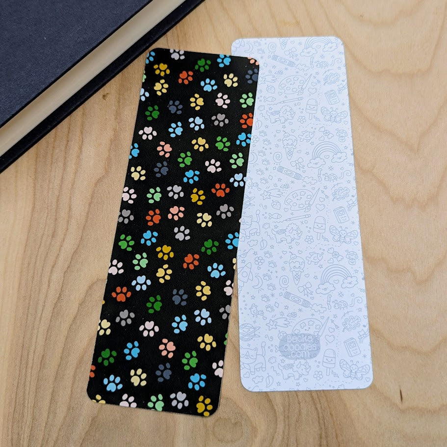 Paw Print Paper Bookmark