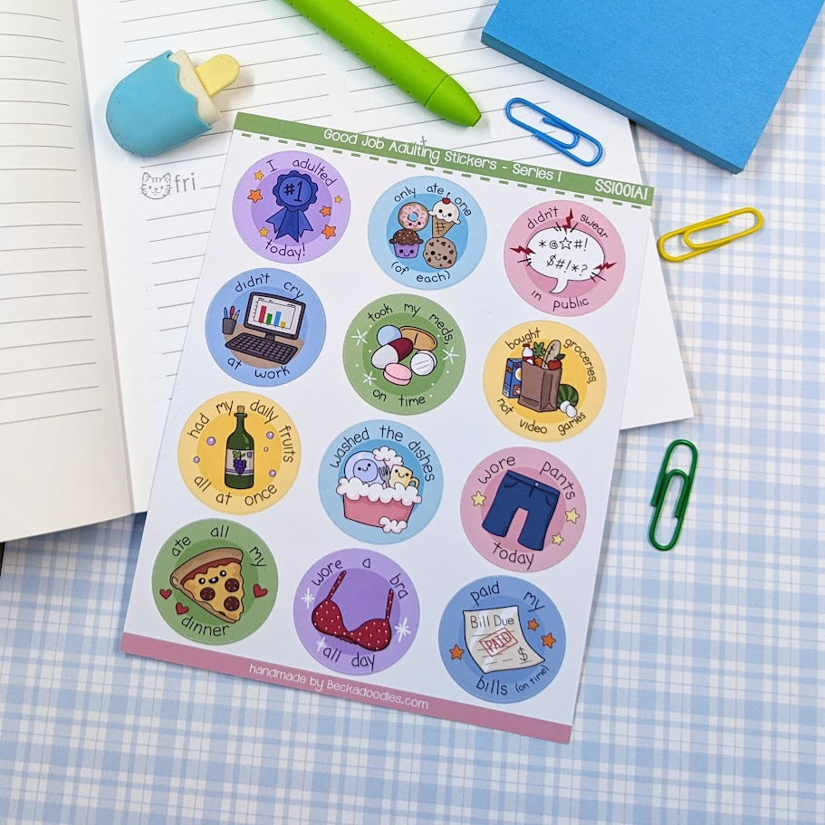 Adulting Rewards Sticker Sheet