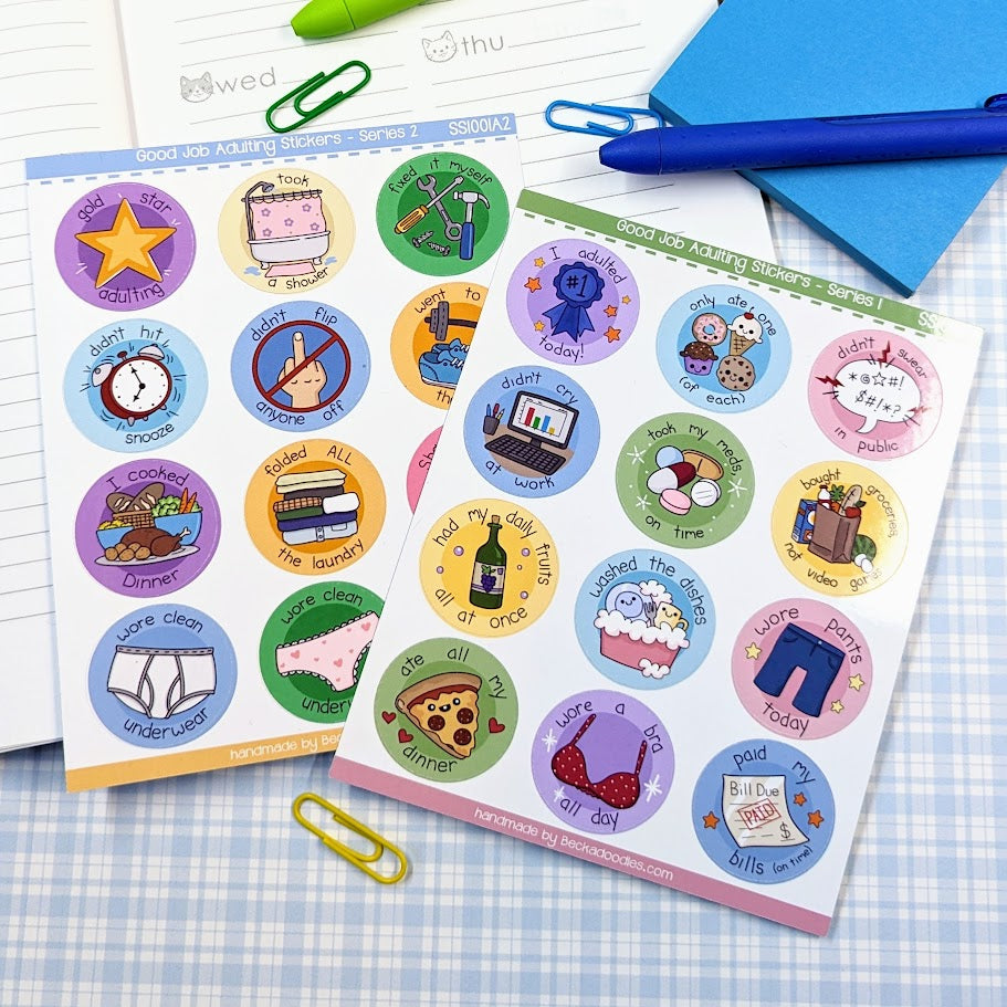 Adulting Rewards Sticker Sheet