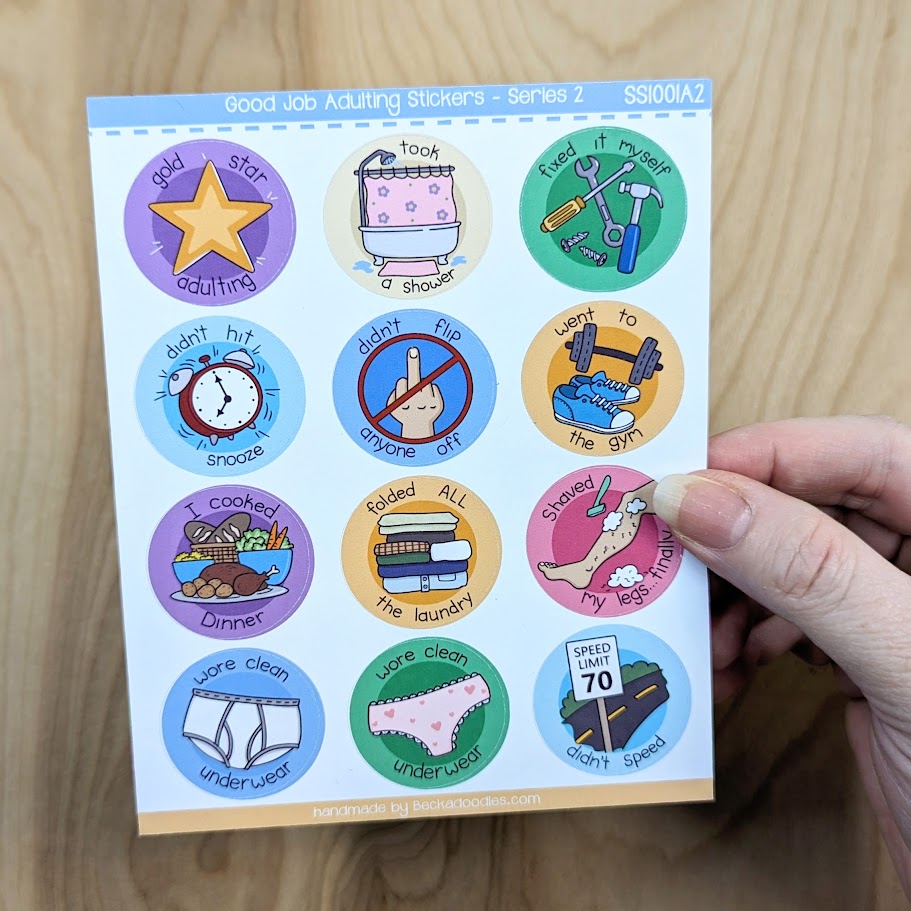 Adulting Rewards Sticker Sheet