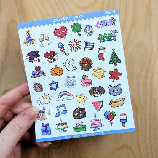 Calendar Sticker Sheet