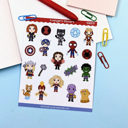 Mini Heroes Sticker Sheet