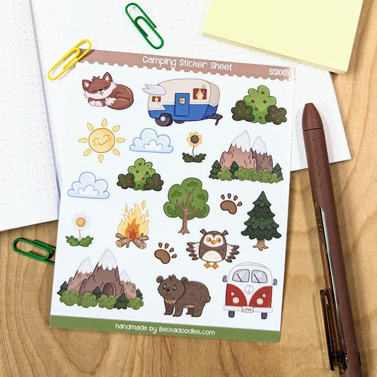 Camping Sticker Sheet
