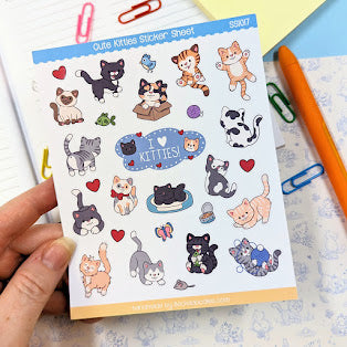 Cute Kitties Sticker Sheet