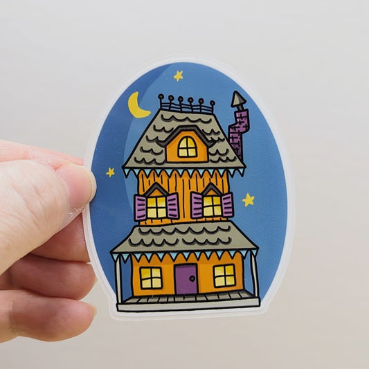 Creepy Cute Haunted House Sticker