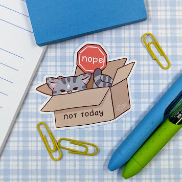 Nope Not Today Cat Sticker