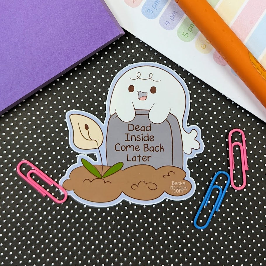 Dead Inside Ghost Sticker