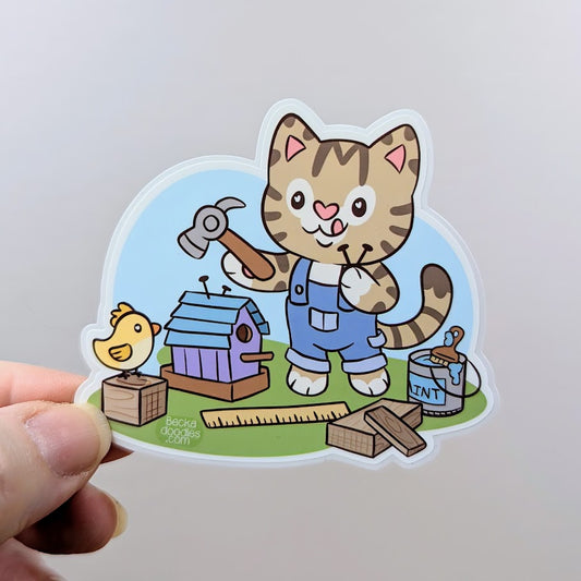 Woodcrafter Cat Sticker