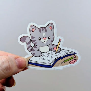 Drawing Cat Sticker