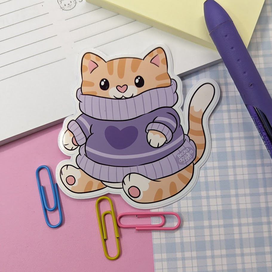Chonky Ginger in Sweater Sticker