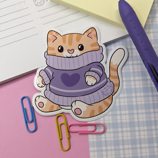 Chonky Ginger in Sweater Sticker