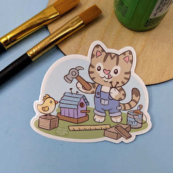 Woodcrafter Cat Sticker