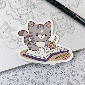 Drawing Cat Sticker