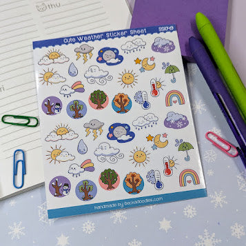 Weather Sticker Sheet