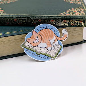 Big Books and Chonky Cats Sticker