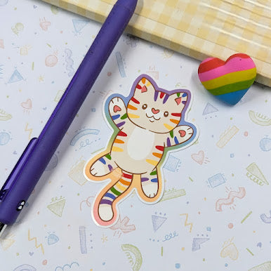 Rainbow Cat Tummy Sticker