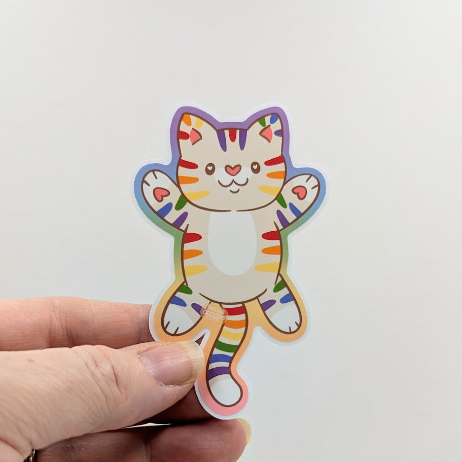 Rainbow Cat Tummy Sticker