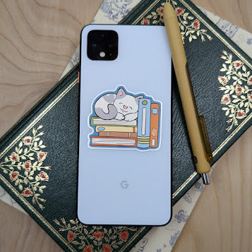 Book Cat Nap Sticker