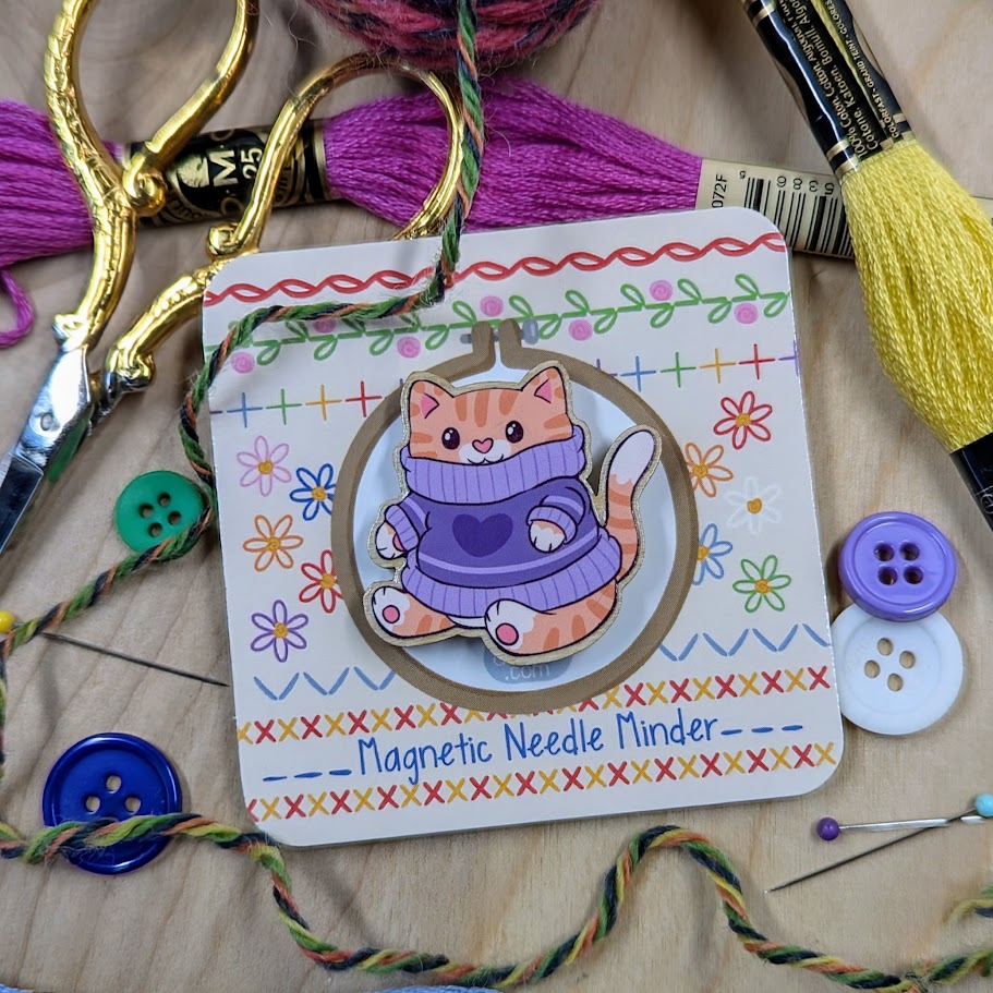 Chunky Sweater Cat Needle Minder