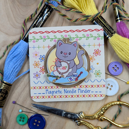 Needlepoint Cat Needle Minder
