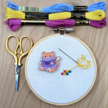 Chunky Sweater Cat Needle Minder