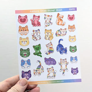 Rainbow Cats Sticker Sheet