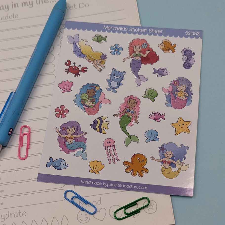 Mermaids Sticker Sheet