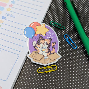 This Is How I Party Cat Sticker