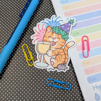 Party Cat Sticker