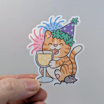 Party Cat Sticker