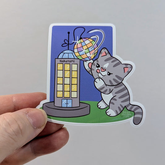 Happy New Year Cat Tower Sticker
