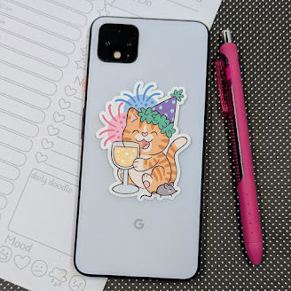 Party Cat Sticker
