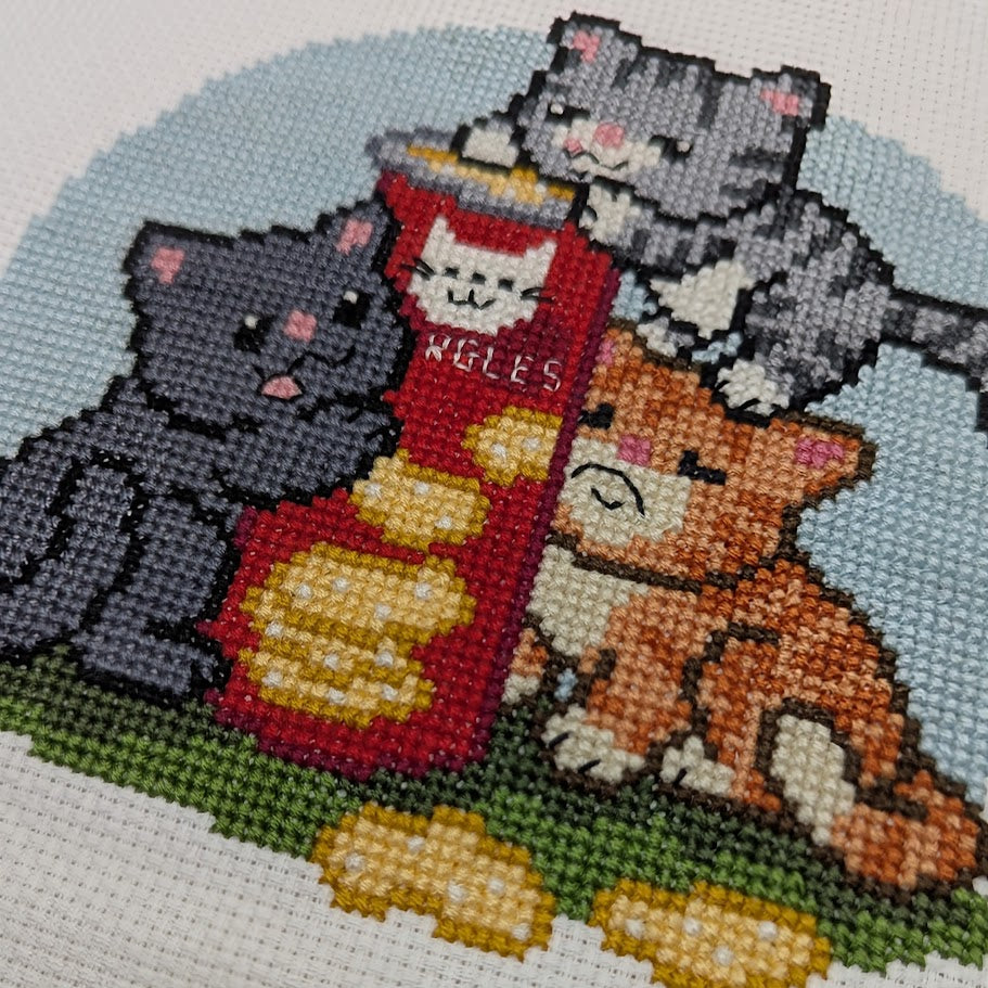 Snacky Cats Cross Stitch Pattern