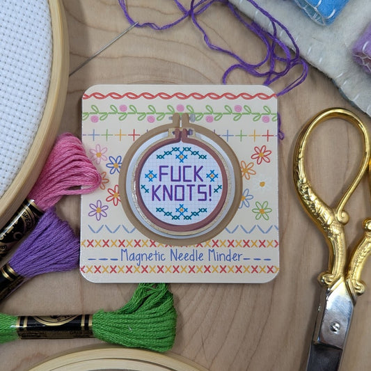 F*ck Knots Magnetic Wooden Needle Minder