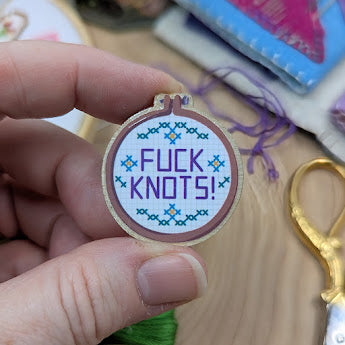 F*ck Knots Magnetic Wooden Needle Minder