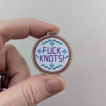 F*ck Knots Magnetic Wooden Needle Minder