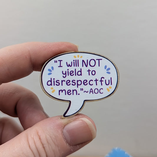 Will Not Yield Wooden Needle Minder