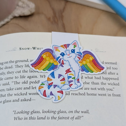 Rainbow Fairy Cat Magnetic Bookmark