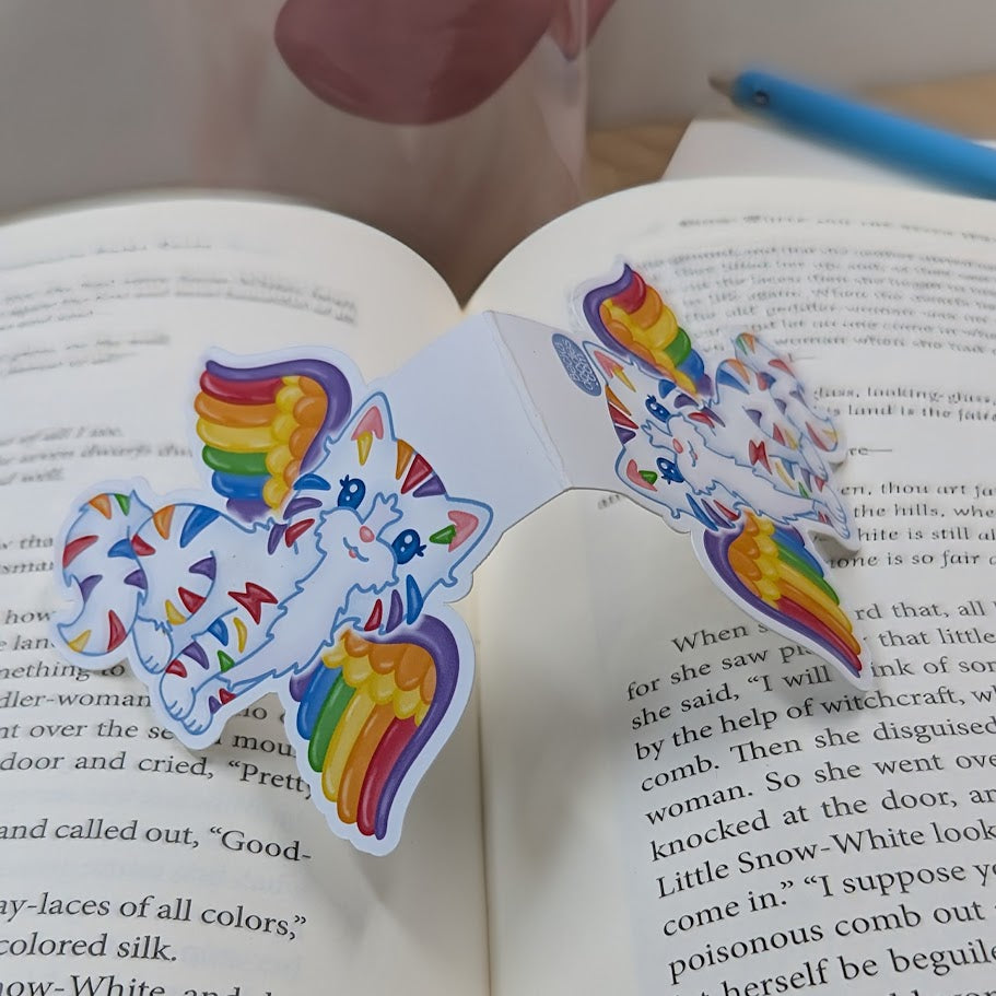 Rainbow Fairy Cat Magnetic Bookmark