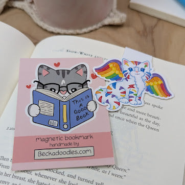Rainbow Fairy Cat Magnetic Bookmark