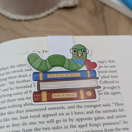 Book Worm Magnetic Bookmark