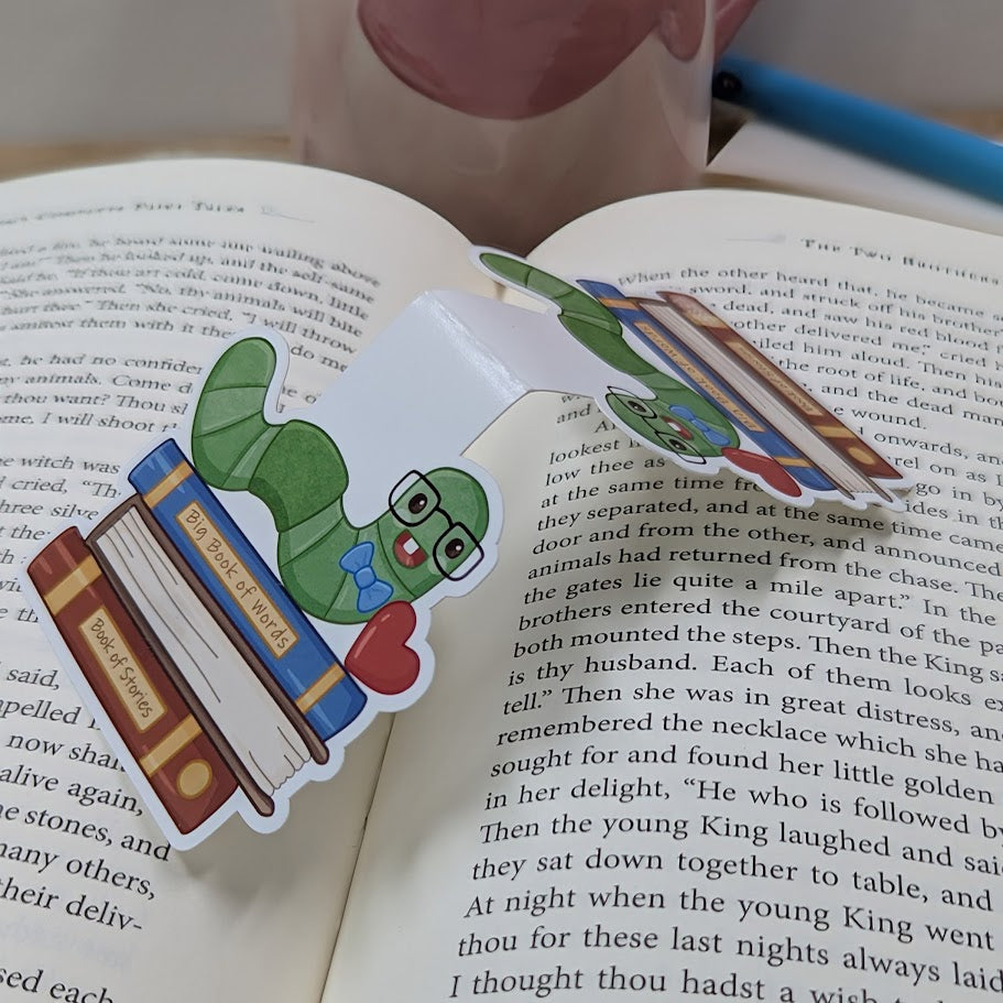 Book Worm Magnetic Bookmark