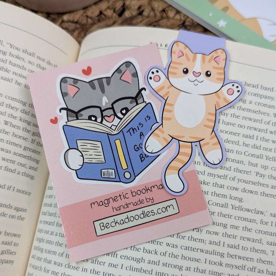 Ginger Cat Magnetic Bookmark