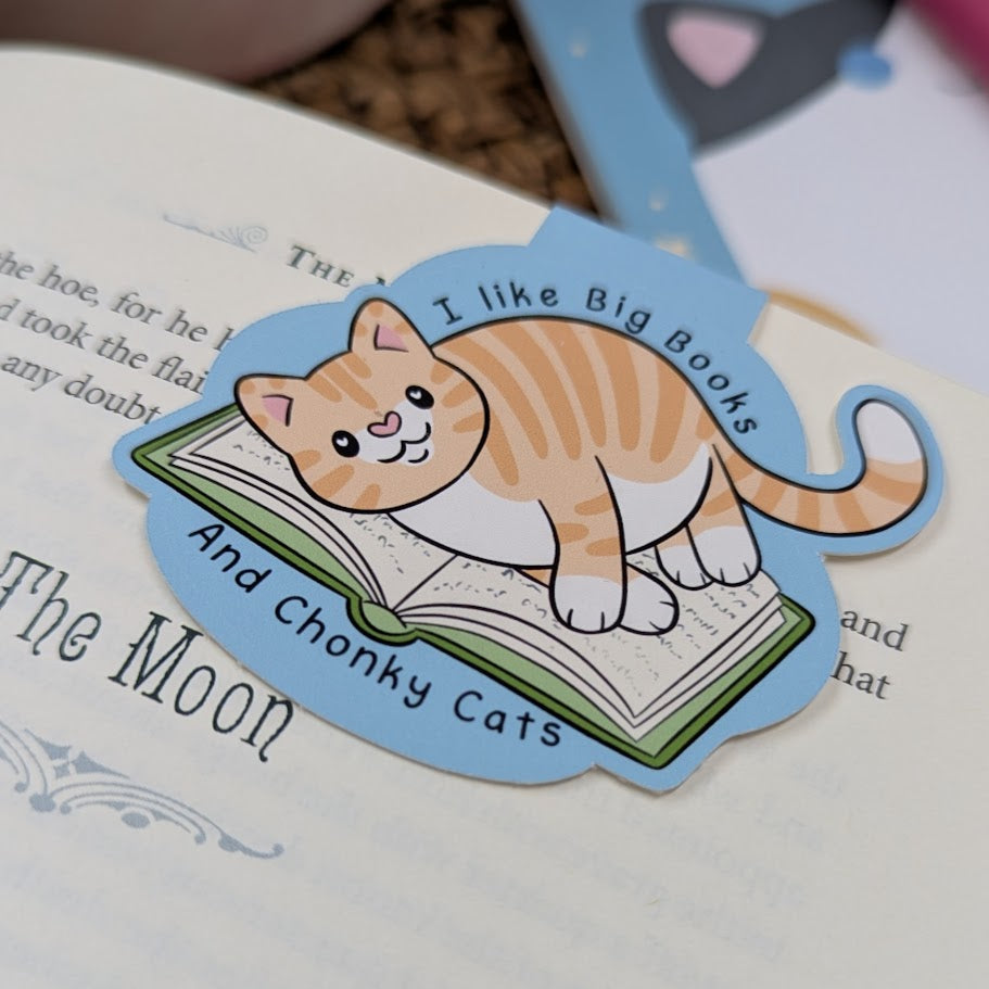 I Like Chonky Cats and Big Books Magnetic Bookmark