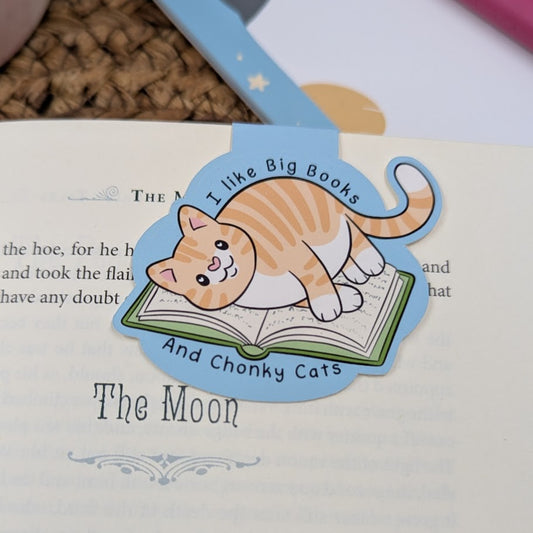 I Like Chonky Cats and Big Books Magnetic Bookmark